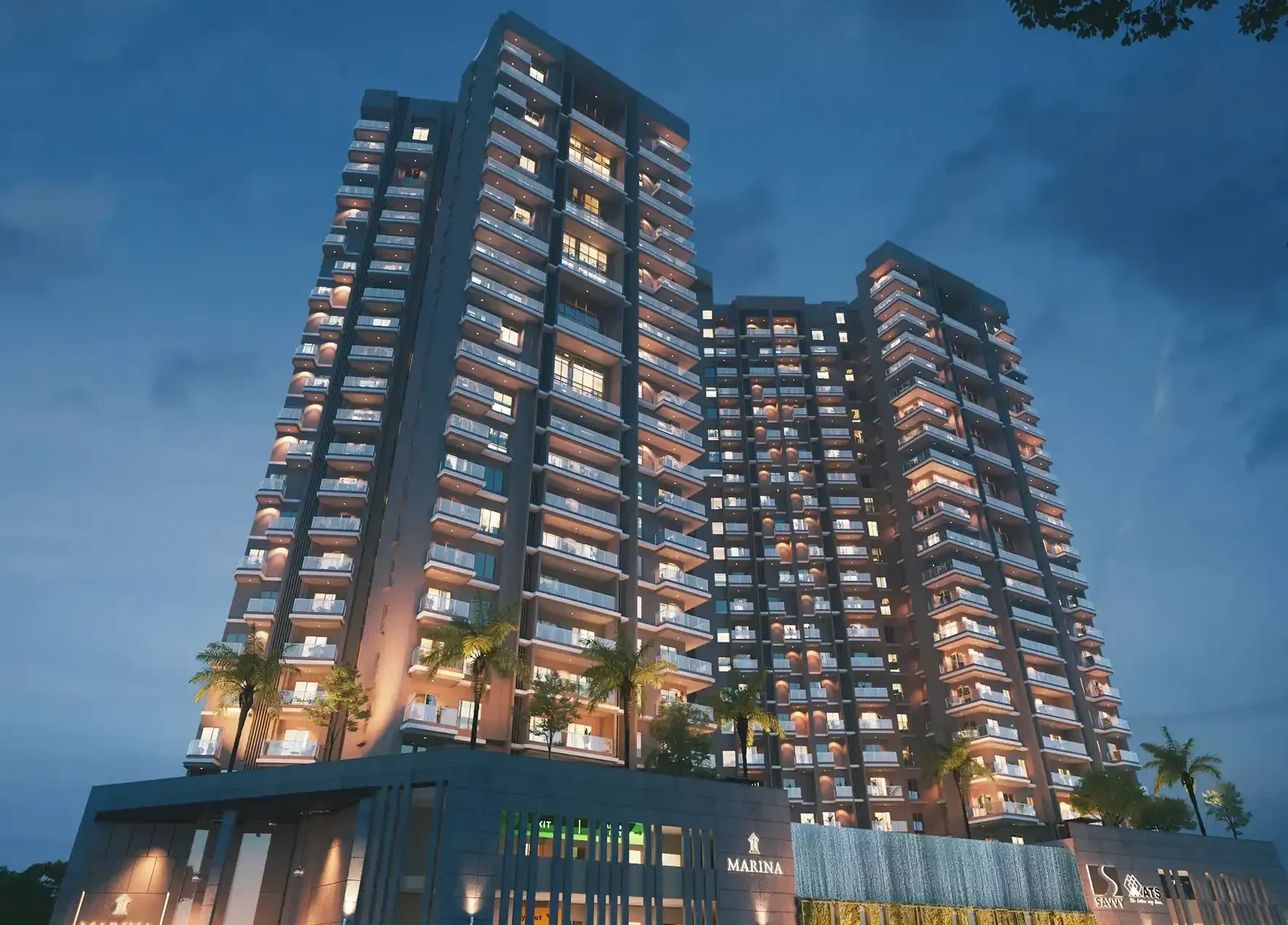 MARINA- Waterfront Living : 4 BHK Ultra Luxurious Apartments